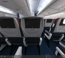Delta Airbus A330-200 seat maps 360 panorama view