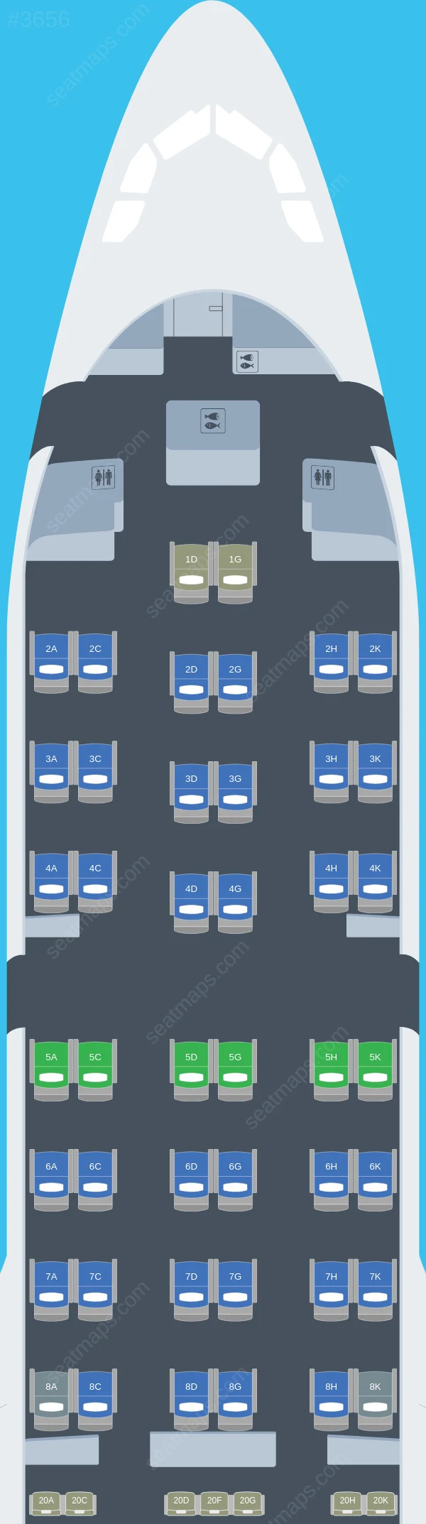 Middle East Airlines Airbus A330-200 seatmap preview