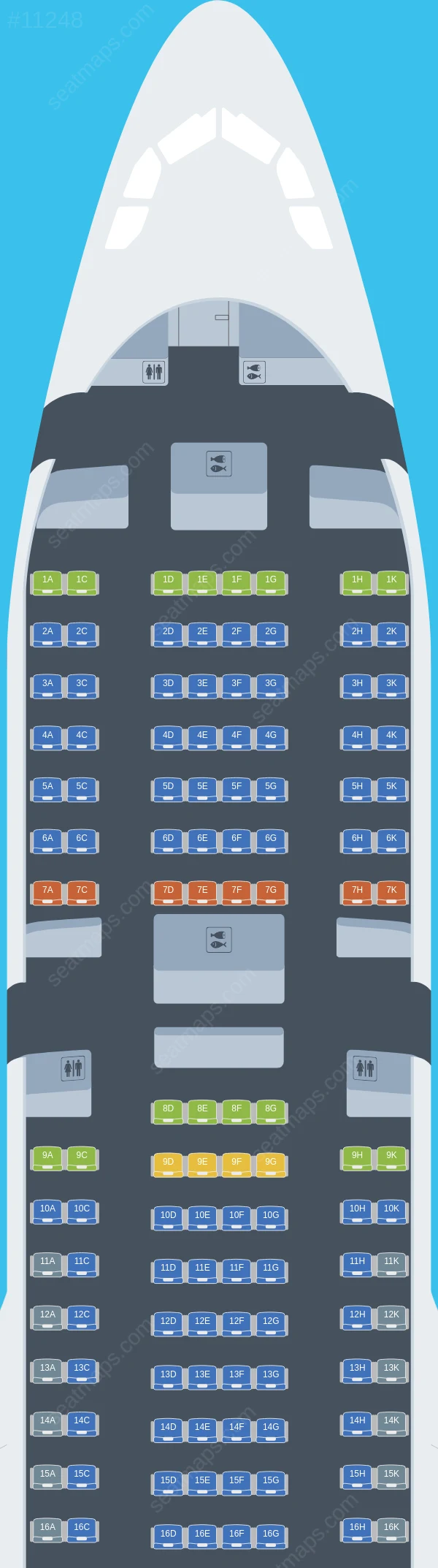 Southwind Airlines Airbus A330-200 seatmap preview