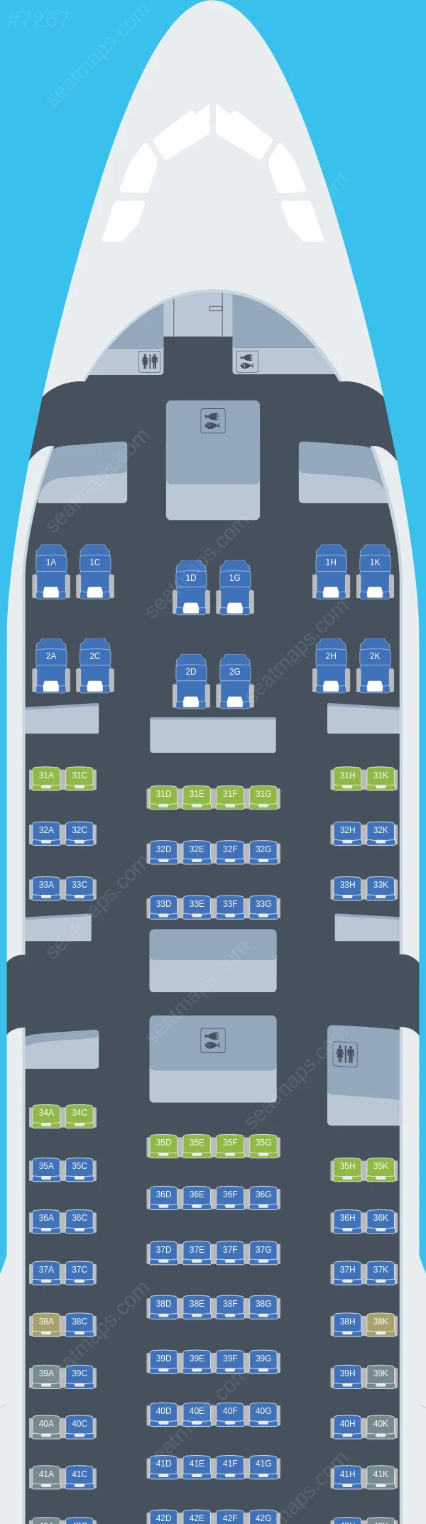 China Southern Airbus A330-200 V.2 seatmap preview