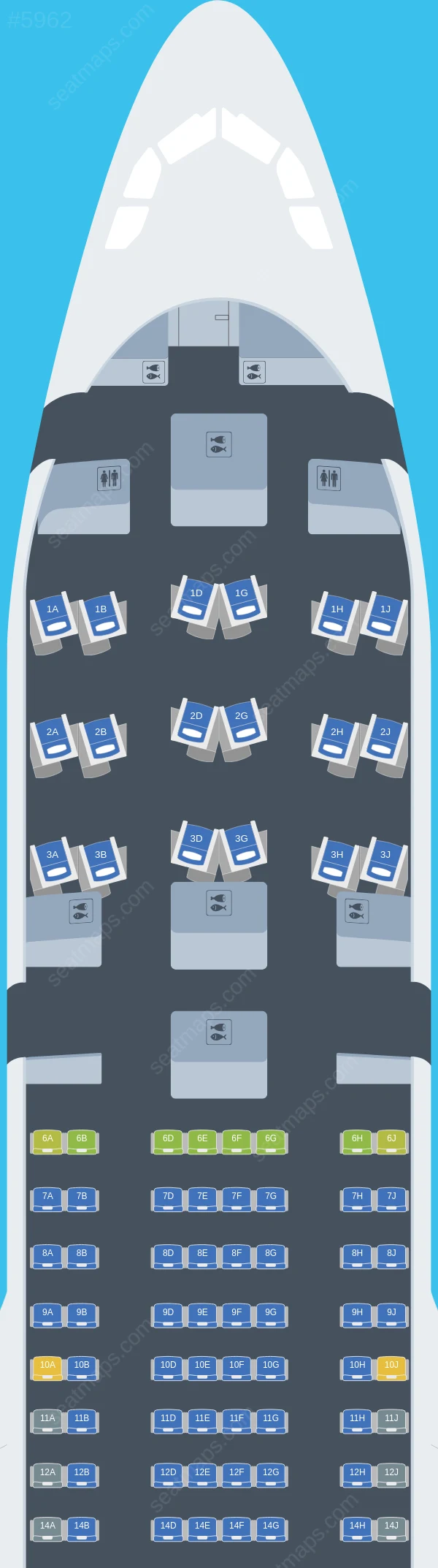 KLM Airbus A330-200 seatmap preview