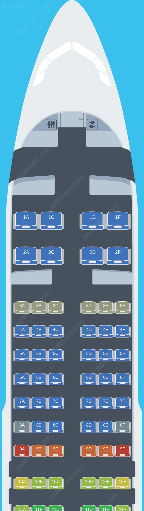 FITS Aviation Airbus A320-200 seatmap preview
