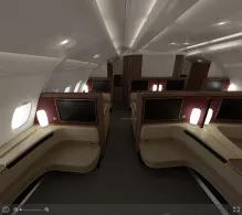 Qatar Airways Airbus A380-800 seat maps 360 panorama view