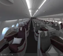 Qatar Airways Airbus A380-800 seat maps 360 panorama view