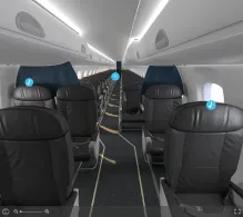 United Embraer E170 seat maps 360 panorama view