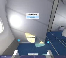 Southwest Airlines Boeing 737-800 seat maps 360 panorama view