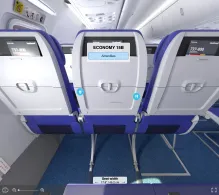 Southwest Airlines Boeing 737-800 seat maps 360 panorama view