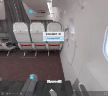Austrian Airlines Airbus A321-200 seat maps 360 panorama view