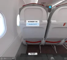 Austrian Airlines Airbus A321-200 seat maps 360 panorama view