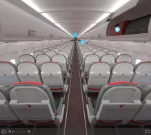 Austrian Airlines Airbus A321-200 seat maps 360 panorama view