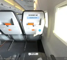 SkyUp Airlines Boeing 737-700 seat maps 360 panorama view