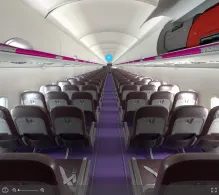 Wizz Air Airbus A320neo seat maps 360 panorama view