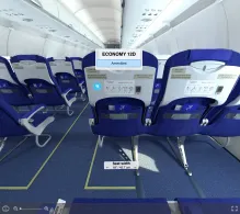 IndiGo Airbus A320neo V.2 seat maps 360 panorama view
