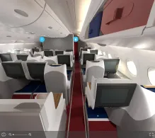 Global Airlines Airbus A380-800 seat maps 360 panorama view