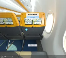 Buzz Boeing 737-800 seat maps 360 panorama view