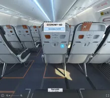 SkyUp MT Boeing 737-800 seat maps 360 panorama view