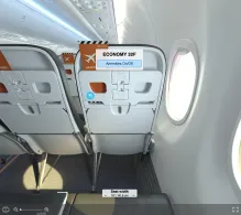 SkyUp MT Boeing 737-800 seat maps 360 panorama view