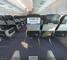Air France Airbus A319-100 V.2 seat maps 360 panorama view