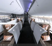 Air China Boeing 747-8 seat maps 360 panorama view