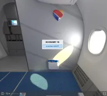 Southwest Airlines Boeing 737 MAX 8 V.2 seat maps 360 panorama view