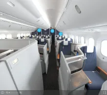 Lufthansa Boeing 787-9 Allegris seat maps 360 panorama view