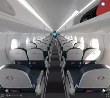 Delta Embraer E170 seat maps 360 panorama view