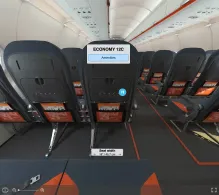 easyJet Switzerland Airbus A320-200 seat maps 360 panorama view