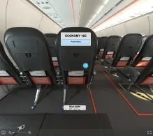 easyJet UK Airbus A321neo seat maps 360 panorama view