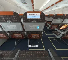easyJet Europe Airbus A319-100 seat maps 360 panorama view