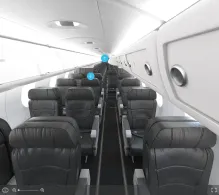 American Airlines Bombardier CRJ900 V.2 seat maps 360 panorama view