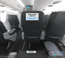 American Airlines Bombardier CRJ900 V.2 seat maps 360 panorama view