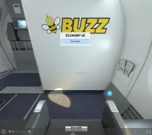 Buzz Boeing 737 MAX 8-200 seat maps 360 panorama view