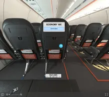easyJet Europe Airbus A321neo seat maps 360 panorama view