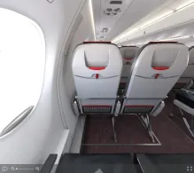 Austrian Airlines Embraer E195 seat maps 360 panorama view