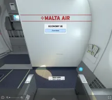 Malta Air Boeing 737 MAX 8-200 seat maps 360 panorama view