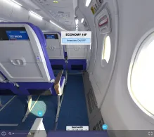 Southwest Airlines Boeing 737 MAX 8 seat maps 360 panorama view