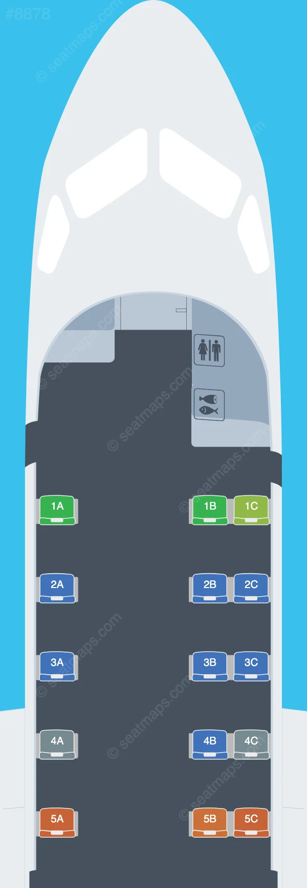 AeroJet (Ukraine) Saab S340 seatmap preview