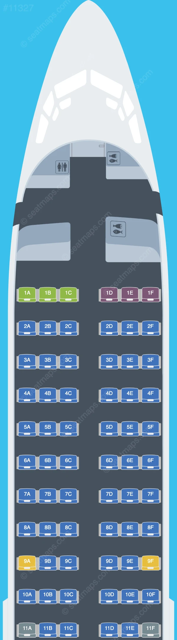 Nesma Airlines (Egypt) Boeing 737-400 seatmap preview
