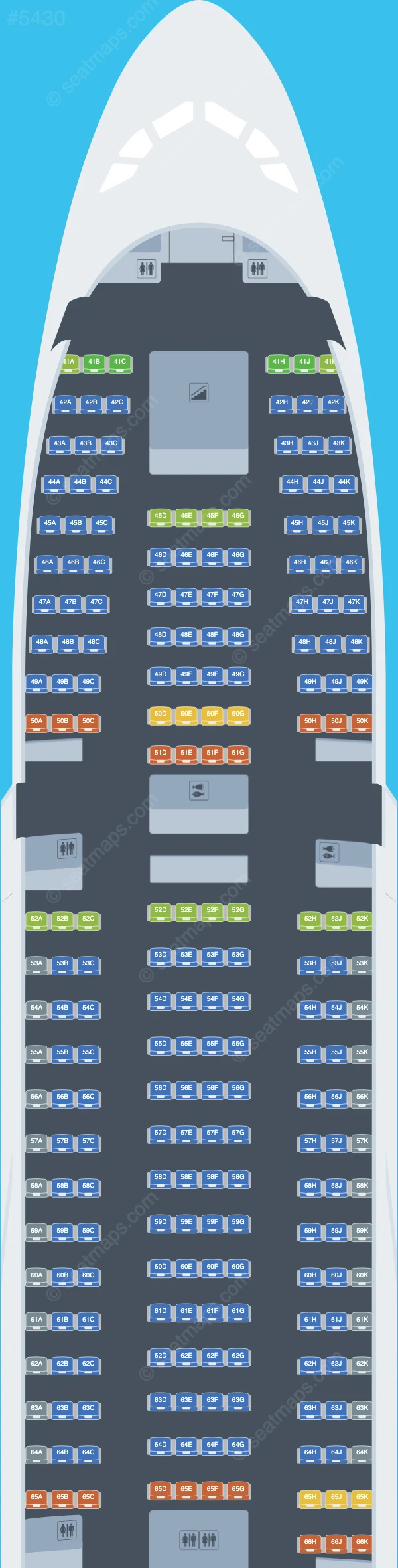 Emirates Airbus A380-800 V.6 seatmap preview