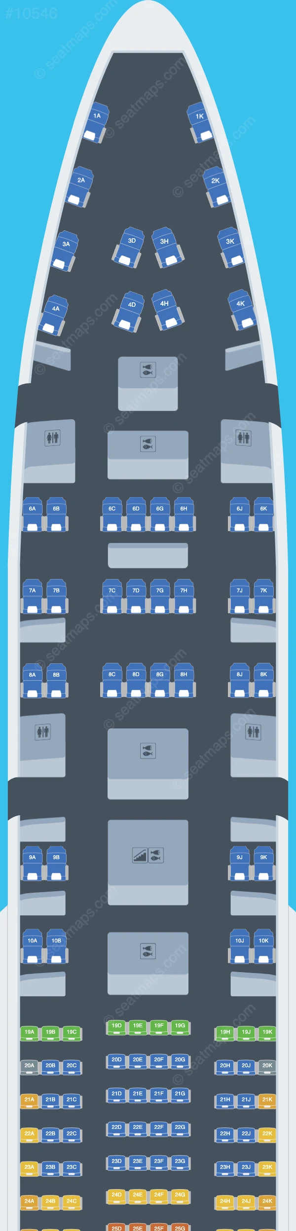 Atlas Air Boeing 747-400 seatmap preview