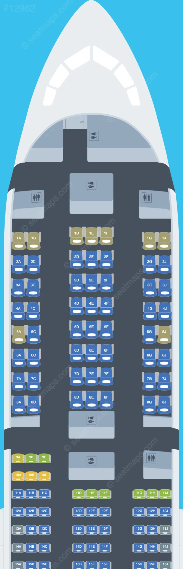 IndiGo Boeing 787-9 seatmap preview