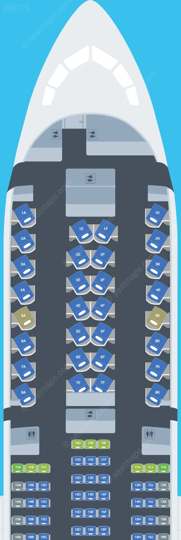 Qatar Airways Boeing 787-9 seatmap preview