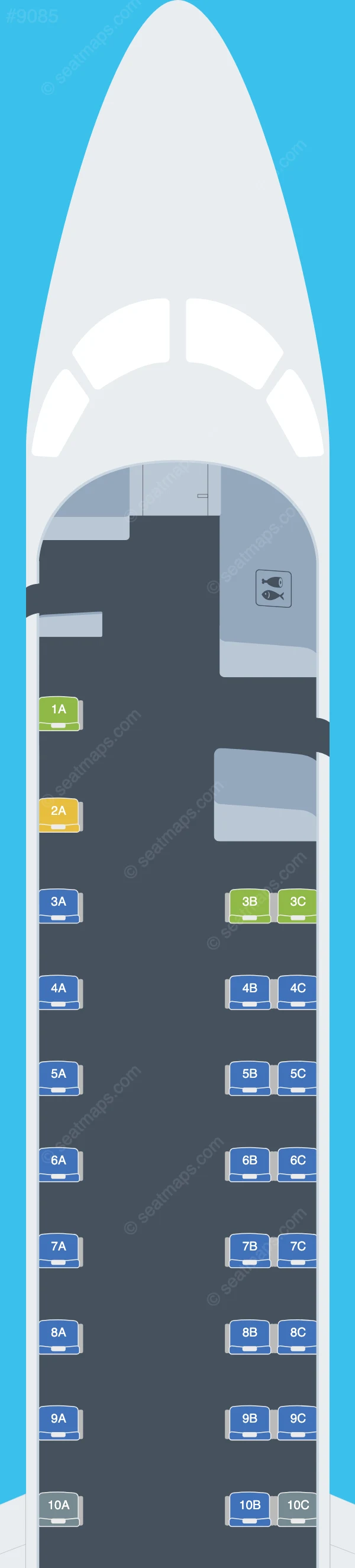 Star Air (India) Embraer ERJ 145 seatmap preview