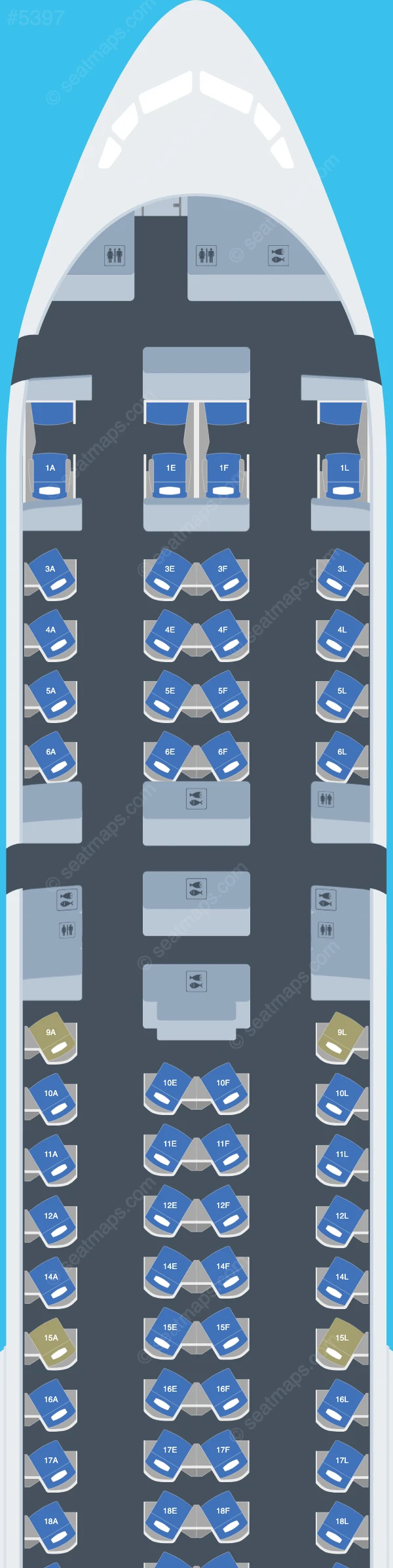 Air France Boeing 777-300ER V.1 seatmap preview