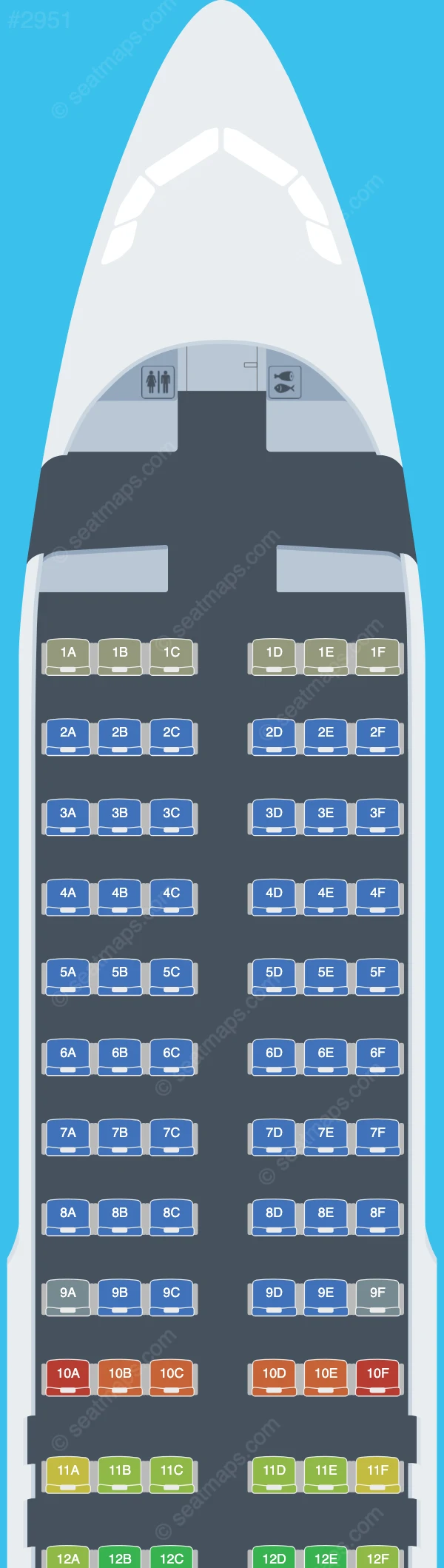 Air Arabia Airbus A320-200 V.2 seatmap preview