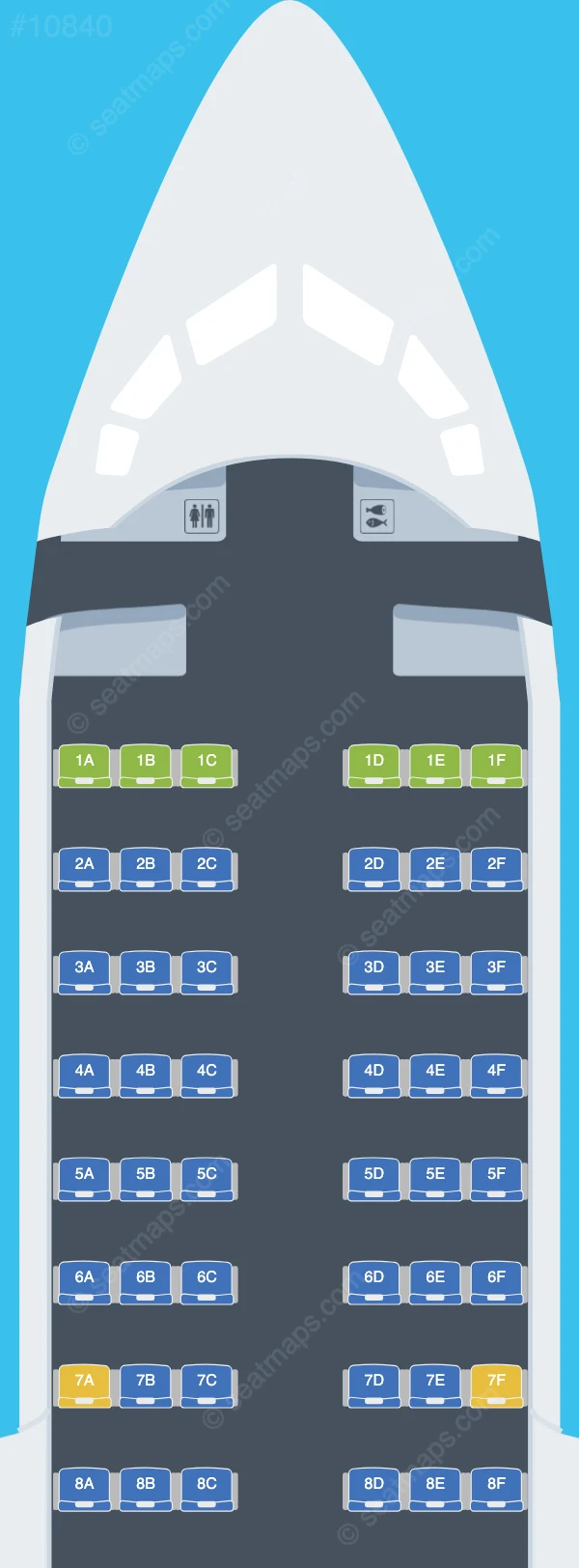 EcoJet - Linea Aerea EcoJet Avro RJ100 seatmap preview