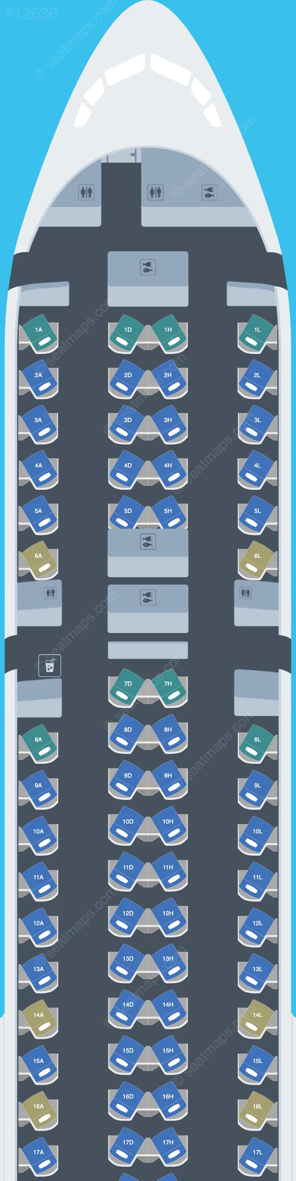 American Airlines Boeing 777-300ER V.2 seatmap preview