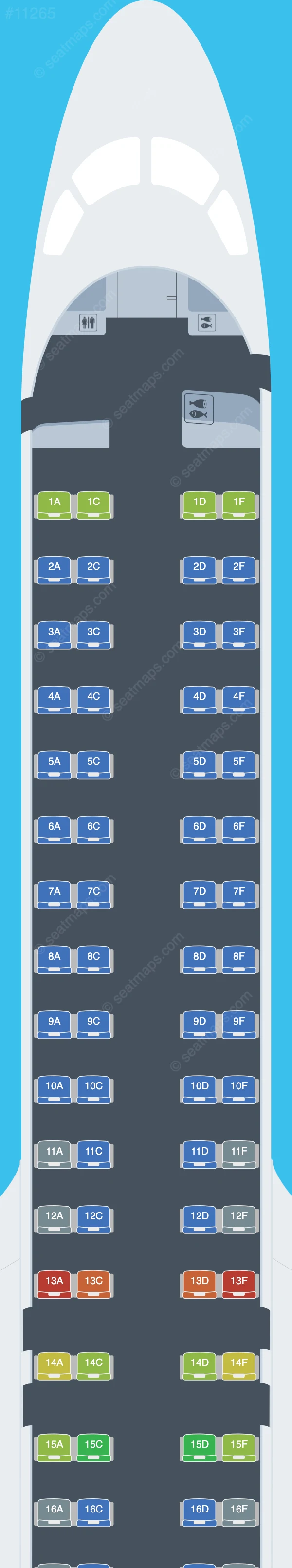 TUI fly (Belgium) Embraer E195 E2 seatmap preview