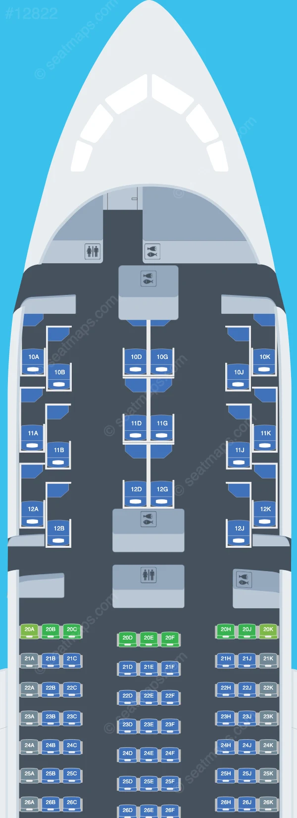 Qatar Airways Boeing 787-8 V.2 seatmap preview