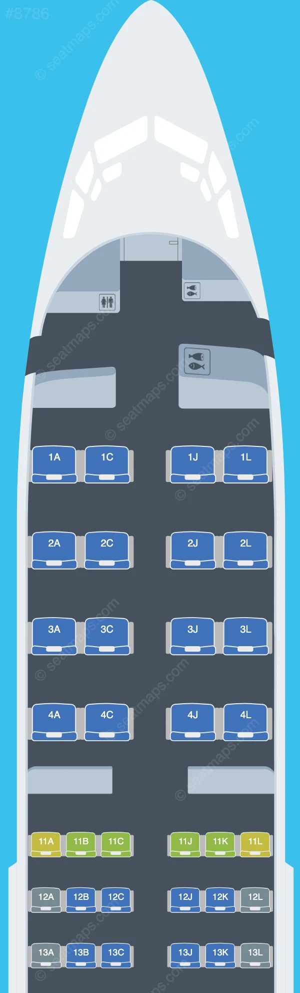 ASKY Airlines Boeing 737-700 seatmap preview